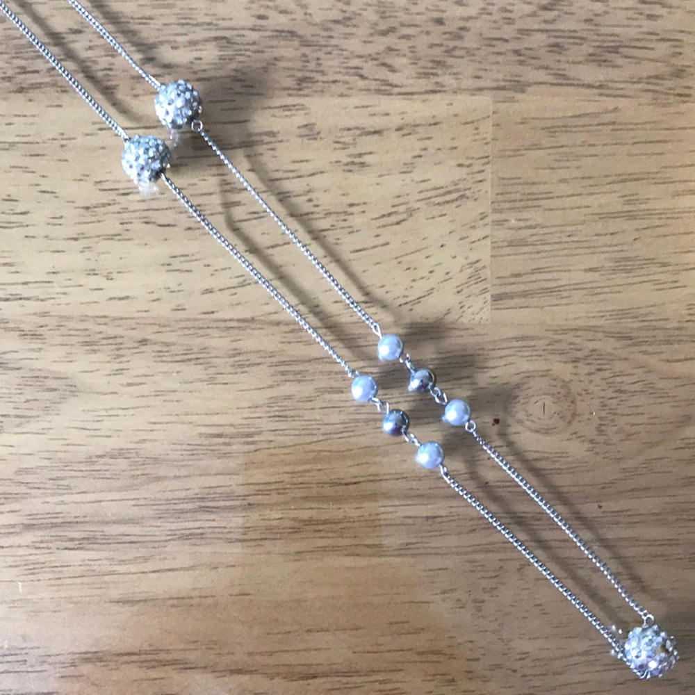 Silver “Disco Ball” Necklace.